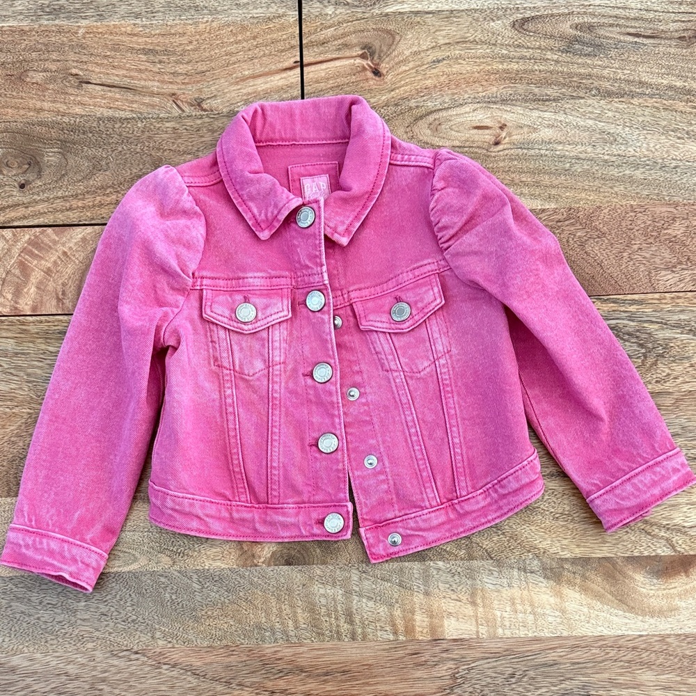 GAP X Barbie Pink Denim Toddler Jacket 2T